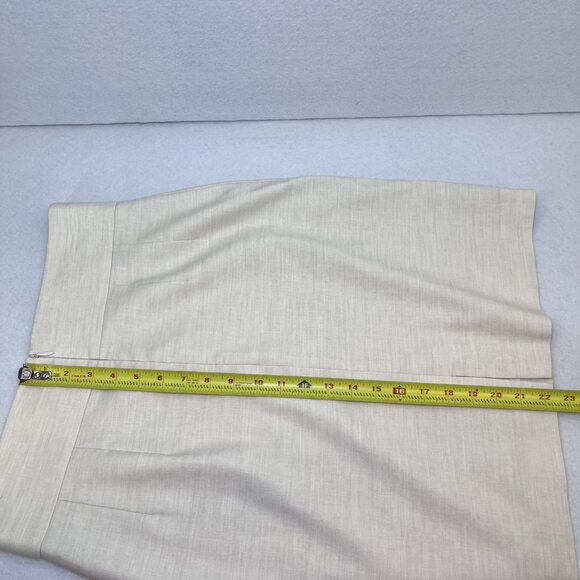 Antonio Melani linen blend lined cream pencil skirt womens size 8 - Picture 9 of 9